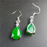 Green Ma Laiyu Emerald Drop Egg Earrings