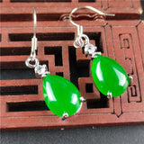 Green Ma Laiyu Emerald Drop Egg Earrings
