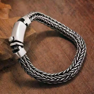 National Tide Hand-woven Bracelet Retro Domineering Thick Men's Keel Bracelet