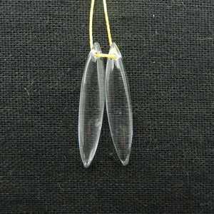 Natural Stone Quartz Earring Bead 30x6x4mm 2.4g