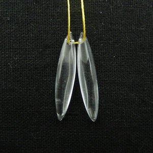 Natural Stone Quartz Earring Bead 30x6x4mm 2.4g