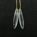 Natural Stone Quartz Earring Bead 30x6x4mm 2.4g