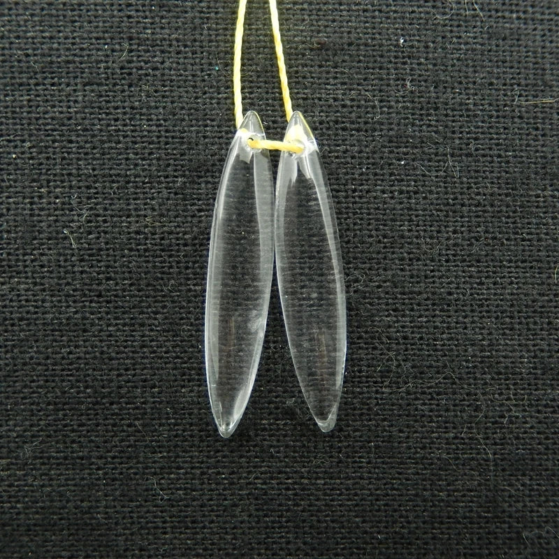Natural Stone Quartz Earring Bead 30x6x4mm 2.4g