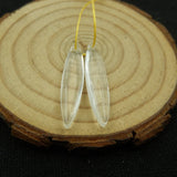 Natural Stone Quartz Earring Bead 30x6x4mm 2.4g