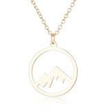 Snow Mountain Hollow Out Peaks Short Chain Necklace