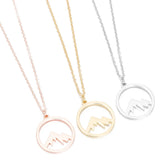 Snow Mountain Hollow Out Peaks Short Chain Necklace
