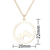 Snow Mountain Hollow Out Peaks Short Chain Necklace