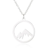 Snow Mountain Hollow Out Peaks Short Chain Necklace