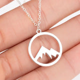 Snow Mountain Hollow Out Peaks Short Chain Necklace
