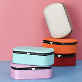 PU Leather Travel Jewelry Box Organizer with Hook or Mirror