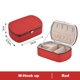 PU Leather Travel Jewelry Box Organizer with Hook or Mirror