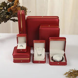 Exquisite Inlaid Edge Jewelry Storage Box, Various Colors & Styles