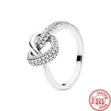 925 Silver Style Rings Flower Feather Beaded Heart Moon Pave Sparkling