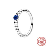 Silver Style Flower Feather Beaded Heart Moon Pave Sparkling Pantaro Rings Women