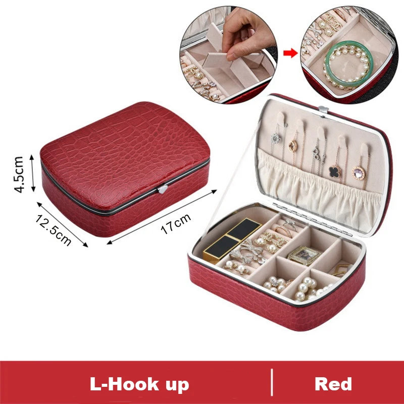 Simplicity PU Leather Travel Jewelry Box Organizer