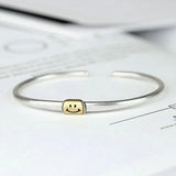 Smiley Face Bracelet Female Opening Personality Student Net Celebrity
