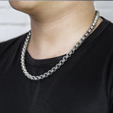 Silver Circle Faucet Necklace for Men