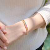 Diamonds & Rainbow Tourmaline Bracelet, Women's Jewelry
