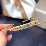 Diamonds & Rainbow Tourmaline Bracelet, Women's Jewelry