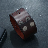 Wide Retro Cowhide Bracelet, Stylish & Versatile, Cross-border Supply