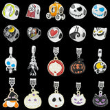 Nightmare Before Christmas Charms Jack Sally Pendant Bracelet Halloween DIY