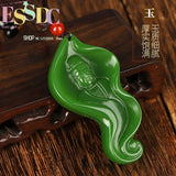 Outer Mongolian Tian Jasper Guanyin Buddha Jade Pendant
