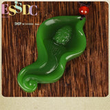 Outer Mongolian Tian Jasper Guanyin Buddha Jade Pendant