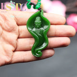 Outer Mongolian Tian Jasper Guanyin Buddha Jade Pendant