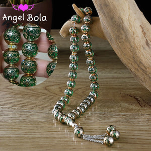 14mm Nostalgic Rosary Bracelet in Various Colors for Islamic Worship