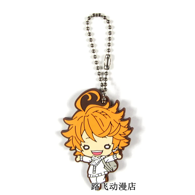 The Promised Neverland Japanese Figure Rubber Mobile Phone Charms Keychain Strap