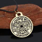 Feng Shui Money Amulet Necklace Vintage Style Jewelry Antique Copper Coins