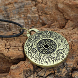 Feng Shui Money Amulet Necklace Vintage Style Jewelry Antique Copper Coins