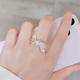 High Temperament Bow Ins Female Ring Wedding Jewelry