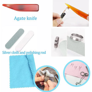 Ring Size Measurement Tool Set with Meter, Core, Hammer, Adjuster