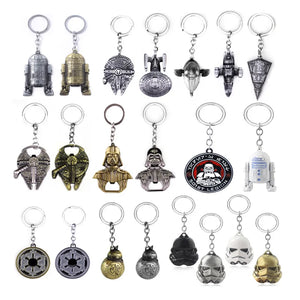 Skywalk Keychain Darth Vader Yoda BB8 Key Chains Men Jewelry Gift