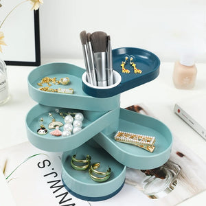 Rotatable Jewelry Storage Box - Multiple Layers, Large Capacity
