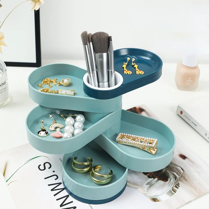 Rotatable Jewelry Storage Box - Multiple Layers, Large Capacity
