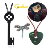Coraline Seeing Stone Necklace Key Pendant Cosplay Laika Jewelry