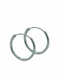 Small Flat Sports 925 Silver Hoop Earrings