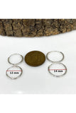 Small Flat Sports 925 Silver Hoop Earrings