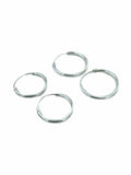 Small Flat Sports 925 Silver Hoop Earrings