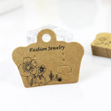 Sole Crown Shape Earring Cards 200pcs/lot Brown Paper Display Card