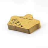 Sole Crown Shape Earring Cards 200pcs/lot Brown Paper Display Card