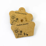 Sole Crown Shape Earring Cards 200pcs/lot Brown Paper Display Card