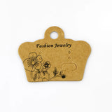 Sole Crown Shape Earring Cards 200pcs/lot Brown Paper Display Card