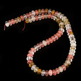 Watermelon Crystal Quartz Beads DIY Pretty Necklace 15inch