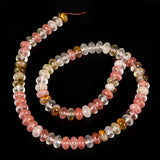 Watermelon Crystal Quartz Beads DIY Pretty Necklace 15inch
