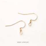 14K Golden Wire Coil Bead Ear Hook DIY Accessories