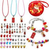 Tiger Charm Bracelets Kit, 62Pc Jewelry Making Set with Bead Charms for Teens