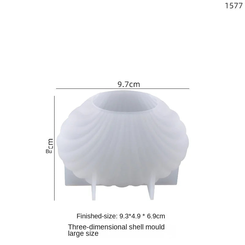 Fan-Shaped Shell Silica Gel Mold for Epoxy Resin Crafts